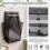 Hanging Laundry Basket,Folding Mesh Hanging Laundry Hamper Mesh Two Side Pockets, Bottom Zipper, Dorm RV Bathroom 5