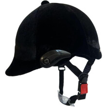 Capacete de Equitação para Homem e Mulher, Preto, PP e Veludo, Ajustável até 60 cm