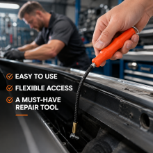 Magnetic Pickup Tool, Flexible Spring Grip Grabber, Adjustable Reach Rod for Nuts Bolts Screws, Auto Repair Hand Tool