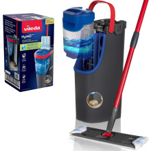 Vileda Mopa Plana H2PRO, Conjunto de Limpeza com Sistema de Dois Depósitos, 132 cm, 1,2 L
