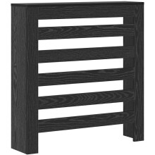 vidaXL Cobertura de Radiador em Madeira de Carvalho Preto, 78 x 20 x 82 cm