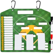 Tabuleiro de alinhamento de basebol magnético, PVC, 35x30 cm, com 30 cartões e marcadores para treinadores