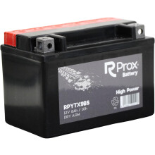 RcProx Bateria Moto YTX9-BS AGM, 12V 8 AH 135A, Alta Potencia, Sem Manutenção