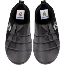MARPEN pantufas Real Madrid CF oficiais, acolchoadas, poliéster, preto, para casa e viagem
