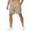 Herren Casual-Shorts Elastisch mit Taschen Beige Größe XL 1