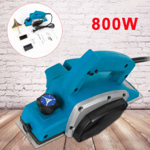 Elektrische schaaf, 800W, 16000 tr/min, blauw, verstelbare diepte 1-2mm, voor houtbewerking en meubelhout