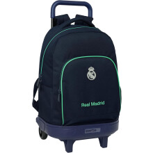 Mochila Grande Real Madrid 2ª Equipação 25/26, com rodas, compacta, extraível, 33x22x45 cm