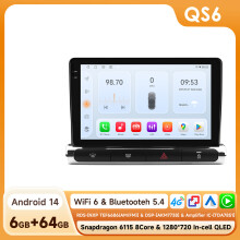 Autoradio, Android 13, 9 Zoll Display, 8 Kern Snapdragon 6115, 6GB RAM, 64GB Speicher, für Citroen C3 Aircross & C4 Aircross
