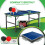 KESSER Mesa de Ping Pong Mini, Dobrável, Exterior e Interior, com Conjunto de 2 Raquetes, 5 Bolas e Rede 6