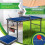 KESSER Mesa de Ping Pong Mini, Dobrável, Exterior e Interior, com Conjunto de 2 Raquetes, 5 Bolas e Rede 7