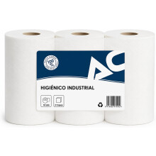 Papel Higiénico Industrial, conjunto de 18 rolos, 2 camadas, para ambientes profissionais