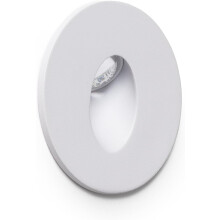 LEDKIA Baliza LED de Parede Circular Adam, 3000K, Branco, Alumínio, para sinalização e passadiços