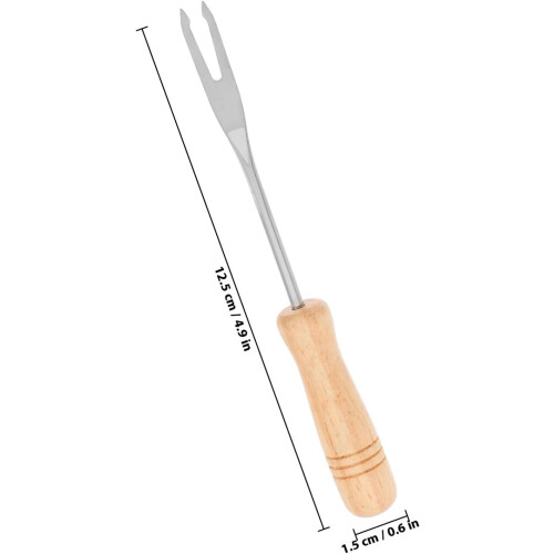 Conjunto de 6 garfos de madeira para fondue, multicolor, 12,5 cm 1