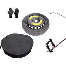 Kit de roda de substituição de 17 polegadas, compatível com Ebro S400, com macaco, chave, luvas e mala, 125/80R17