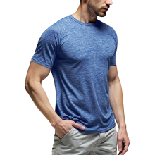 Herren Sportshirt atmungsaktiv schnelltrocknend elastisch Blau L — herrenshirt sport, funktionsshirt herren