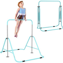 HOMCOM Barra de Ginástica Artística, Dobrável, Altura Ajustável, Aço, Para Treino em Casa