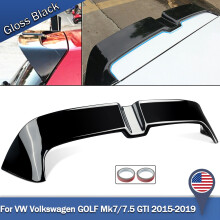 Heckspoilerflügel für Volkswagen Golf 7 MK7 MK7.5 GTI R, Glänzend Schwarz, ABS-Material