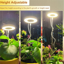 LED Grow Light Full Spectrum Plant Lamp, Adjustable Dimmable Hydroponics Lamp with Timer for Indoor Plants A