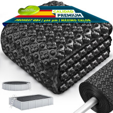 tillvex Elite Lona Solar para Piscina, 400 µm, 700 x 400 cm, ProHeat QB4, para aquecimento solar e proteção exterior