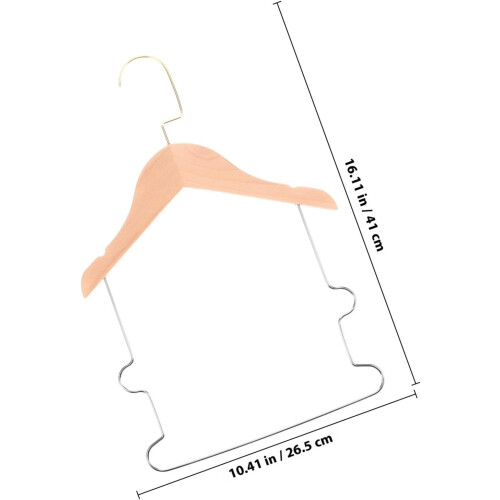 conjunto de 4 cabides de madeira maciça para roupa infantil, cor sortida 1