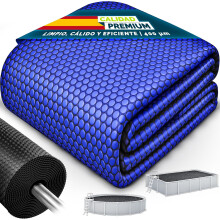 tillvex Lona Solar para Piscina, Retangular, 800 x 400 cm, 400 µm, Cortável, Aquecimento Solar