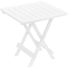 Mesa de Exterior Dobrável, Resina, 44x44x50 cm, Quadrada, para Jardim e Piscina