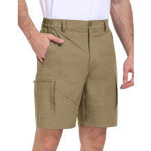 Herren Cargo-Shorts Trekking Schnelltrocknend Beige M — herrenshorts sommer, cargo shorts herren, wanderhose kurz