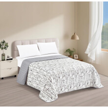Colcha Bouti reversível estampada, 180 x 260 cm, para cama 90-105, tecido leve e respirável para quarto