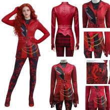 (130) Descendants: The Rise of Red Cosplay Red Costume Halloween Carnival Jumpsuit