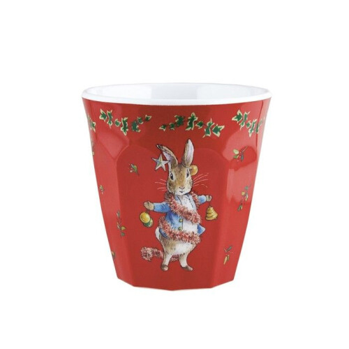 Petit Jour - Gobelet Pierre Lapin Noël rouge