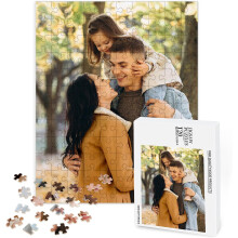 Easycosy Puzzle Personalizado com Foto e Texto, Madeira Natural, 1000 ou 1314 Peças