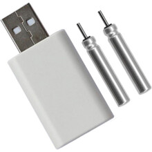 Conjunto de 2 pilhas recarregáveis CR322 com carregadores LED inteligentes USB para acessórios de pesca