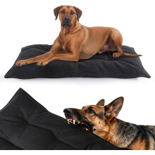 Cama para cães indestrutível, almofada à prova de mordeduras, preto, 43 x 58 cm