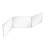 Living And Home 3-way foldable Makeup Mirror with Telescoping Hooks 5