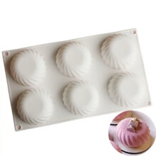 Round 6 Holes Gear Mousse Silicone Mold Handmade Soap Mold Bath Mold Sugarcraft Soap Making Supplies Chocolate Mold