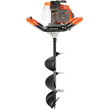 Berbequim de jardim a gasolina de 2 tempos 71CC, conjunto de 3 brocas de 100/150/200 mm com extensão, 8500 RPM para agricultura