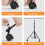 3PCS General Tripod Casters 16mm 360 Brake Locking, Quiet Light Stand Rolling Wheels for Photography Studio 3