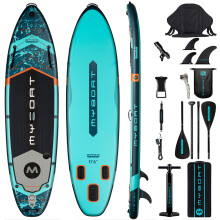 MYBOAT Stand-Up-Paddleboard, aufblasbar, 11'6''x34''x6'', PVC, für Fitness und Freizeit