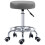 PU Leather Rolling Stool with Adjustable Height, Grey Height Adjustable Stool Chair with Wheels for Salon Massage Spa 1