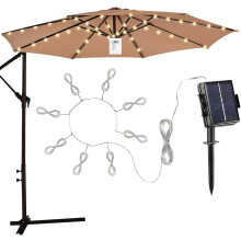 Luz Solar para Sombrilha de Jardim, 104 LED, 8 Modos, Impermeável IP67, para Exterior
