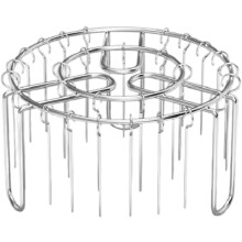 Suporte Vertical para Air Fryer, Conjunto de 49 Espetos e Grelha em Aço Inoxidável, 16x16x10cm