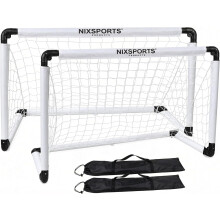 Conjunto de 2 balizas de futebol dobráveis, com rede de nylon resistente e bolsa de transporte, para interior e exterior