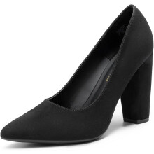 Damen-Pumps aus Wildleder Klassische Stilettos Elegant Schwarz 38.5 — damenpumps wildleder, stilettos schwarz