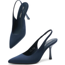 Damen-Wildleder-Pumps Elegante Stilettos Marineblau Größe EU 43 — damenschuhe wildleder, stilettos damen, pumps riemchen