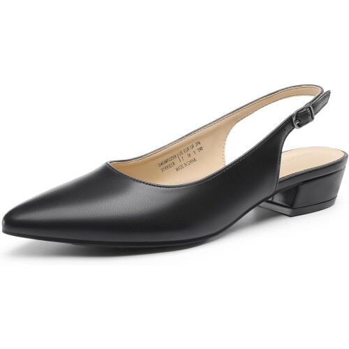 Schwarze klassische elegante Damen-Pumps Größe EU 38.5