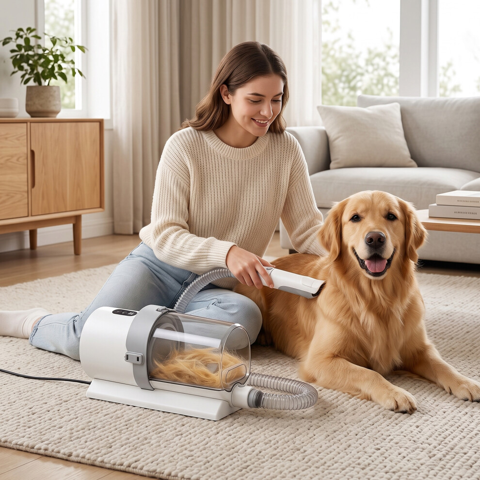 Pawhut Dog Grooming Kit With 10Kpa Vacuum, 2.5L Dog Vacuum Groomer & Clipper