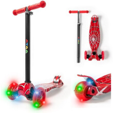 ATAA Flash, patinete infantil de 3 rodas, com luzes, guiador ajustável, para crianças de 2 a 9 anos