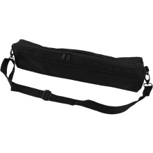 Funda para flauta de 17 furos, interior acolchoado de lã, correia ajustável, preto
