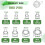 550Pcs M2.5-M12 External Tooth Lock Washers Assortment Kit - Stainless Steel Split  Washers for Secure Fastening 6