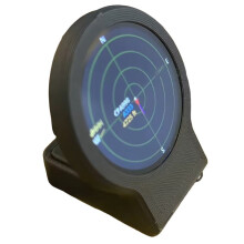 3D Printed Live Flight Tracker Gadget with Sonar Grid Screen USB-C Powered Aviation-Themed Desktop Ornament